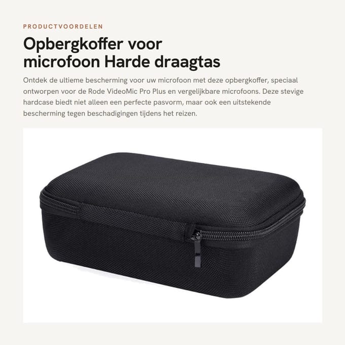 Dailygoods- Opbergkoffer Harde Bescherming - Opbergdoos Microfoon - Draagtas Reisopslag - PU-voering - Microfoons Compatibel - Langdurig Gebruik - Microfoontas