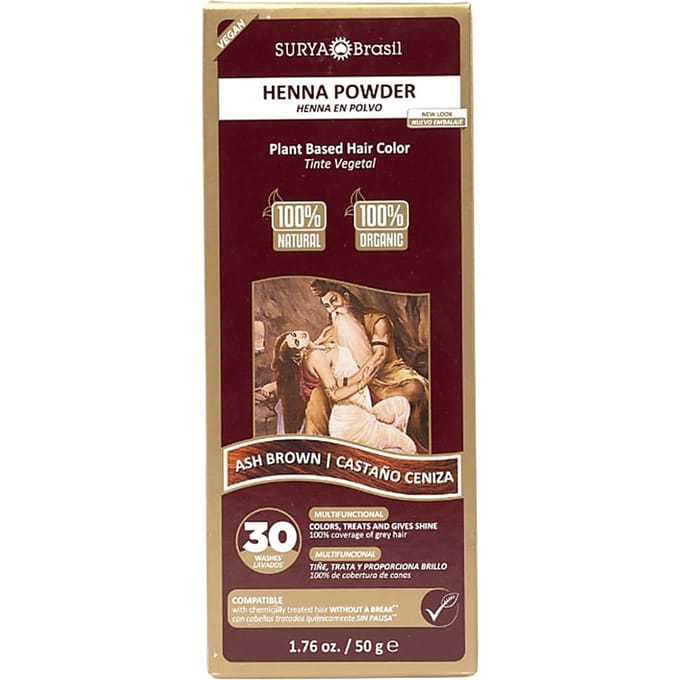 Surya Brasil Henna Poeder Haarverf - As Bruin - 50 g