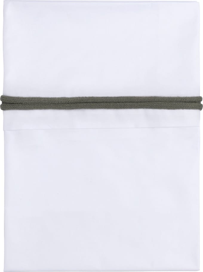 Baby's Only Wieglaken gebreide bies - Khaki/Wit - 80x100 cm - 100% egyptisch katoen