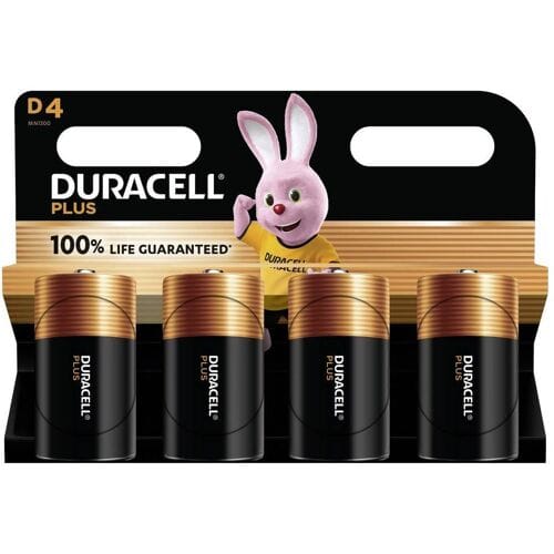 Duracell Plus D - alkaline batterijen - 1,5V, LR20 - 4 stuks