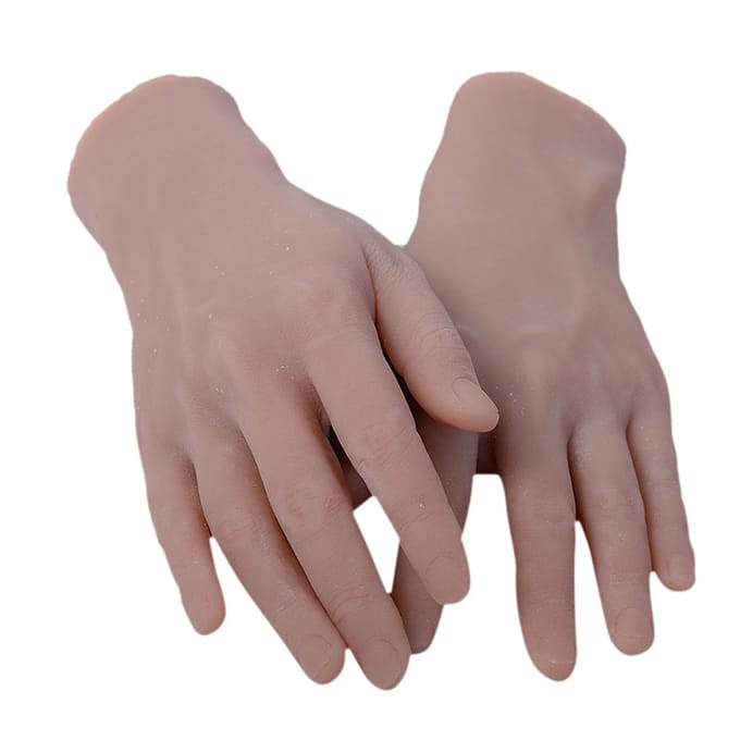 TPE Heren Mannequin Fake Handen Sieraden Bangle Horloge Display Oefenpop Hand 25 cm gray