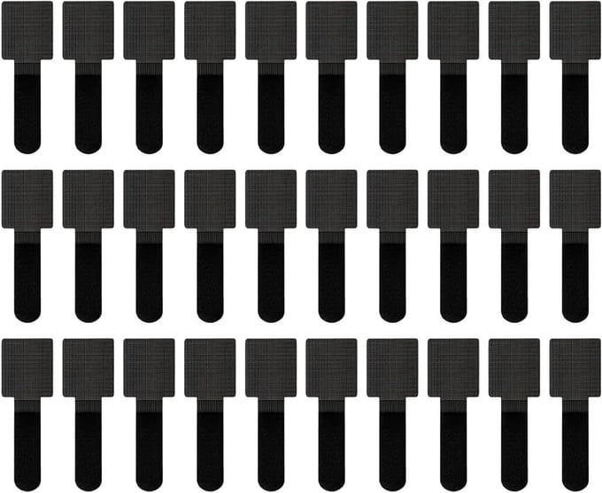Kabelorganizer 30 x 90 mm - zwart - sterke lijm - voor efficiënt kabelbeheer - m-winkel