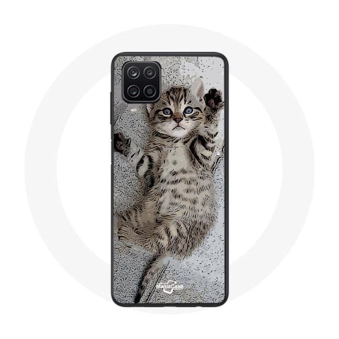Samsung Galaxy A12 hoesje Bengaalse kitten slaapt