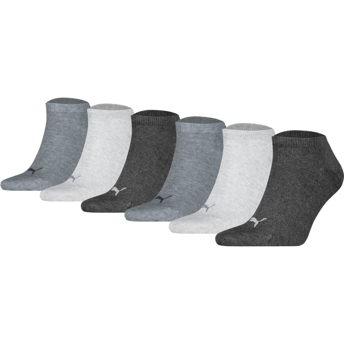 Puma - Unisex Sneakersokken - 6 Pack - Maat 43-46