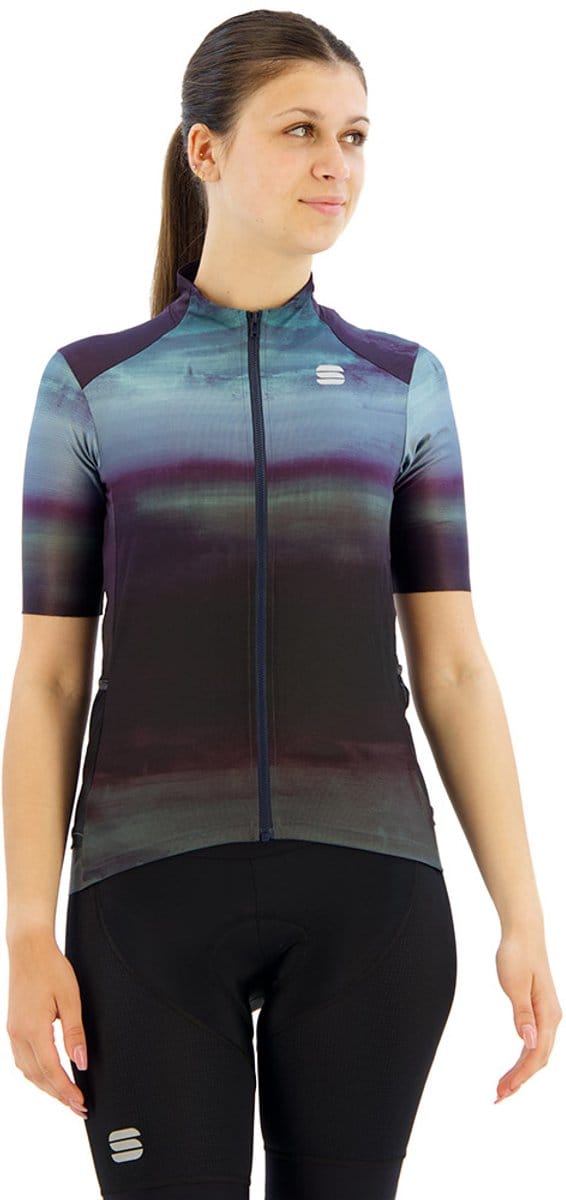 Sportful Flow Supergiara Korte Mouw Wielertrui Blauw S Vrouw
