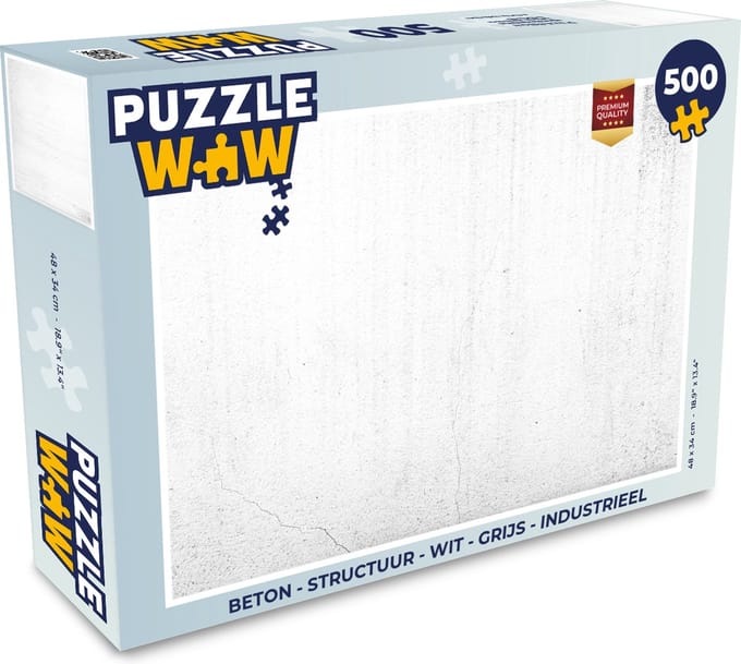 Puzzel Beton - Structuur - Wit - Grijs - Industrieel - Legpuzzel - Puzzel 500 stukjes