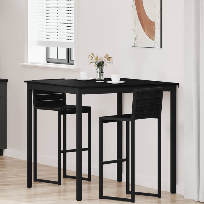 vidaXL - Staande - Bartafel - Bewerkt - hout - Vierkant