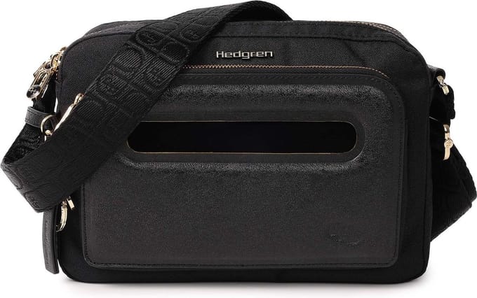 Hedgren Schoudertas Hfika Fika Espresso Crossover + RFID Celebration Black Zwart