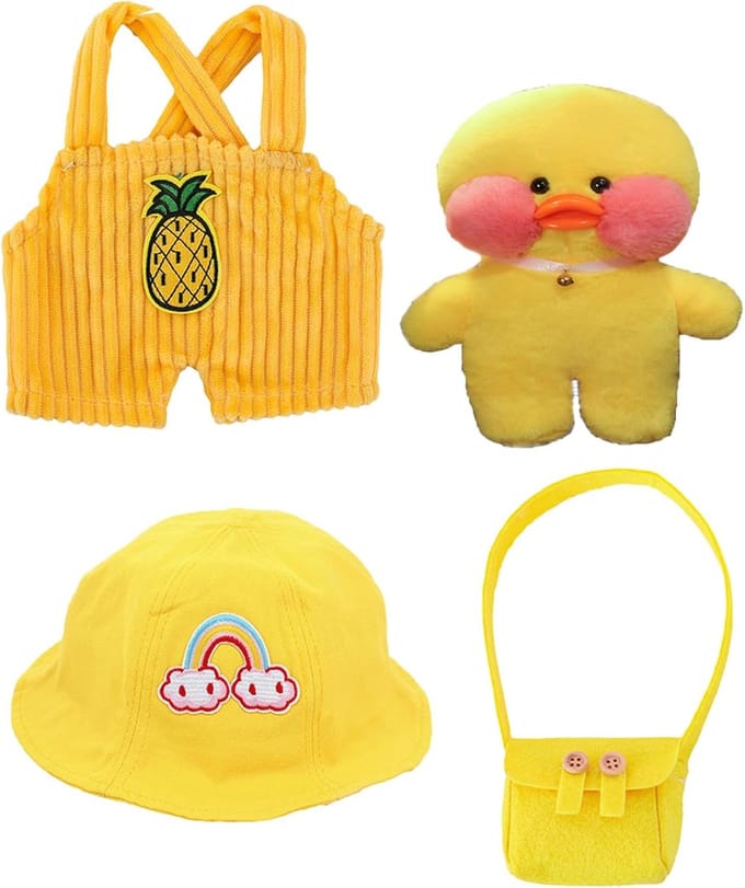Pluche met kleding - Zachte pop - Kinderkamer decoratie - Inclusief accessoires - 30 cm