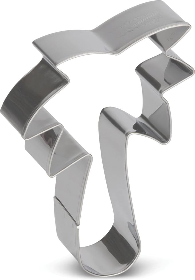 uitsteekvorm Palmboom 8 cm RVS zilver
