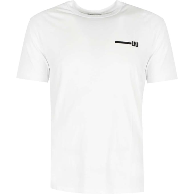 Les Hommes T-shirt Typography Mannen zwart