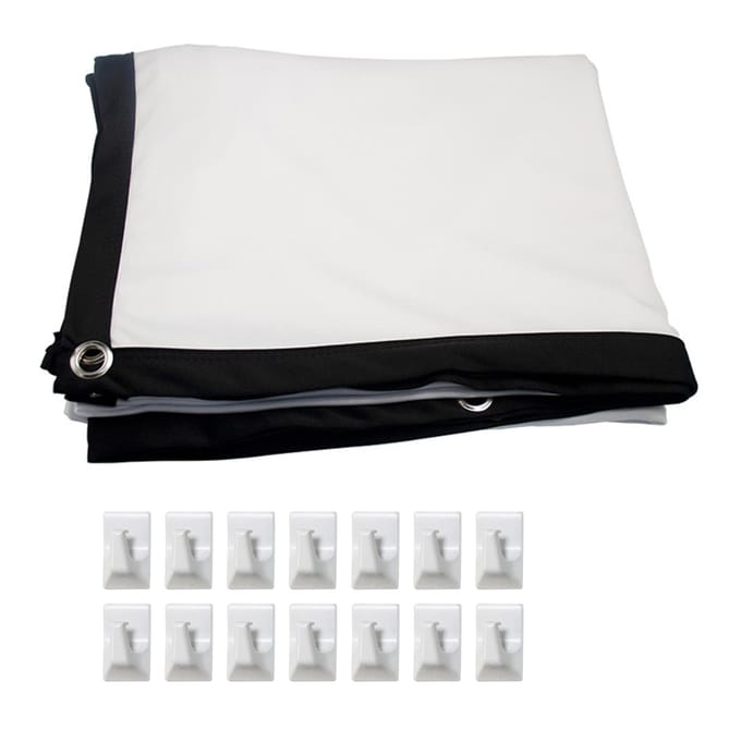 Écran de projecteur de 150 pouces 16:Écran de projection de film 9 HD 4K pliable portable double face avec crochets pour