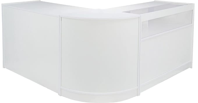 Winkeltoonbank galaxy a1200 - glanzend wit - 90 x 120 x 60 cm