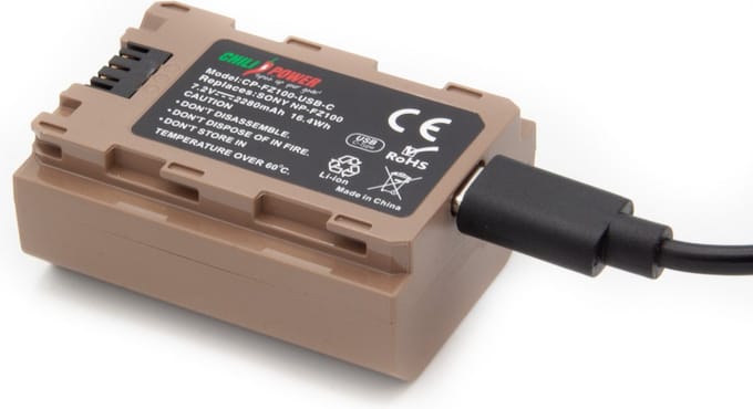 ChiliPower accu NP-FZ100 USB-C versie voor Sony - 2280mAh