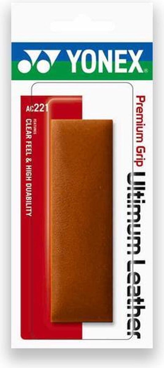 Yonex premium tennisgrip | ultimate leather | bruin