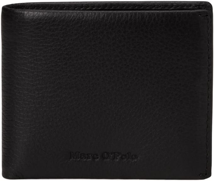 Marc O'Polo Leren portemonnee Tom Combi Wallet Black zwart