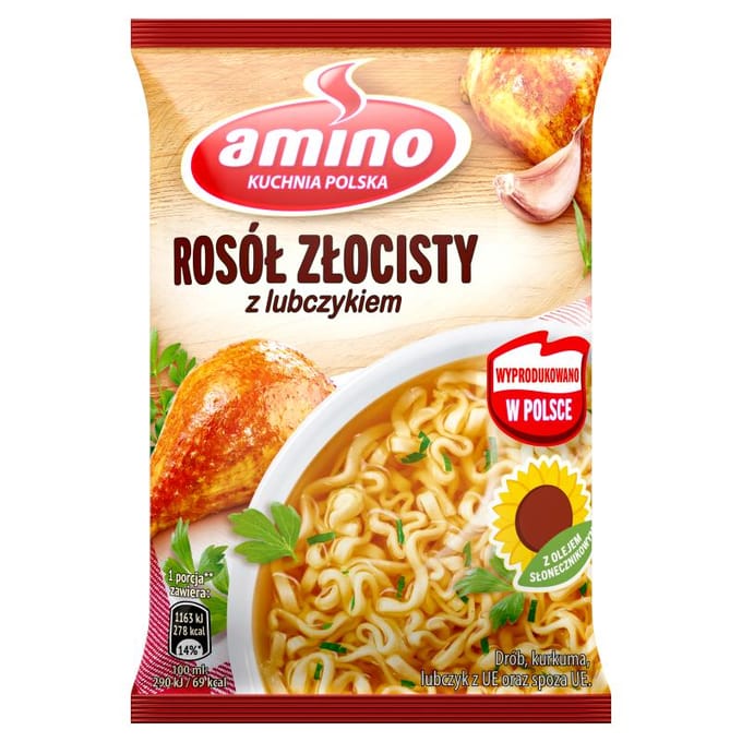 Soupe instantanée Amino bouillon doré avec livèche 57 g