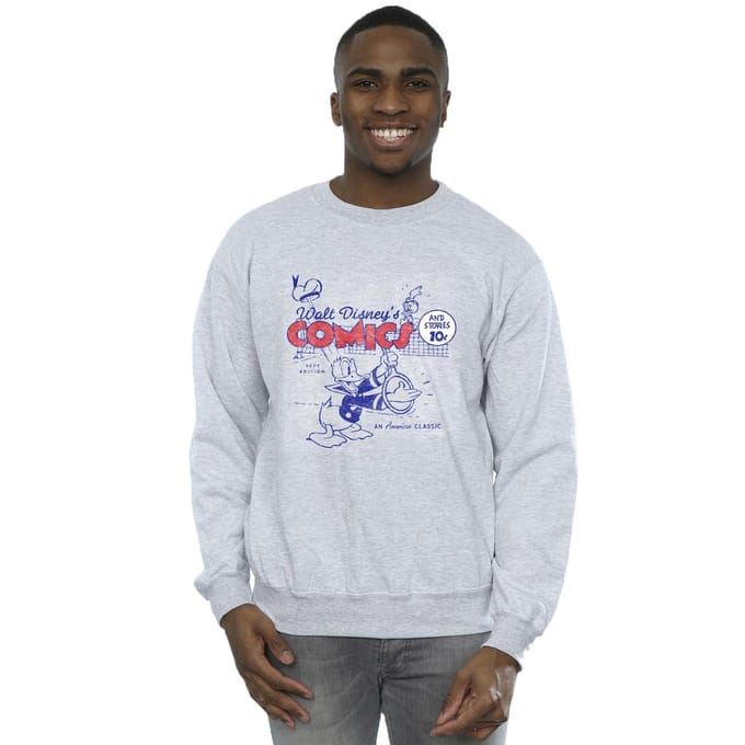 Disney Heren Donald Duck Comics Sweatshirt (Sportgrijs)