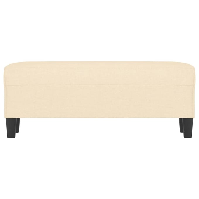 vidaXL - Bankje - 100x35x41 - cm - stof - crèmekleurig
