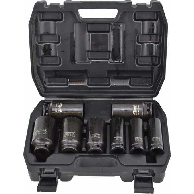 AWTOOLS - Slagmoersleutel Set - Lange Doppen - 1/2" - 8 stuk