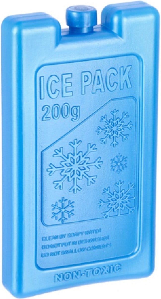 Ice Pack Koelelementen - blauw - 200 gram - 8 x 15 cm - Koelblokken - voor koeltas/koelbox