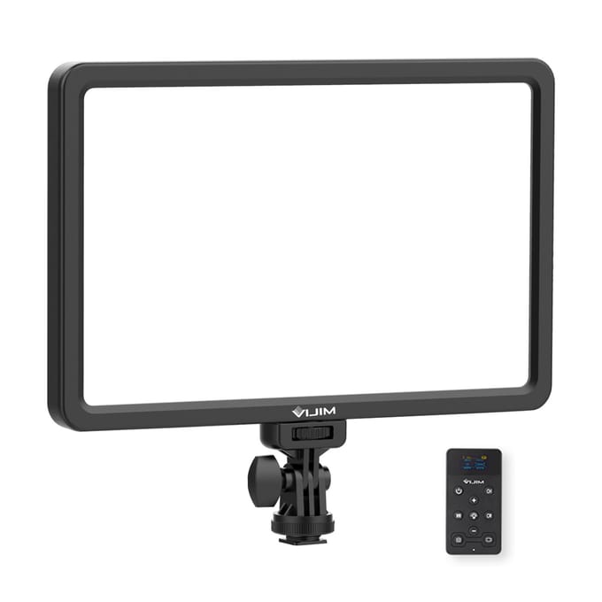 VIJIM VL192 Draagbare Flat Panel Light LED Video Light 2500K-9000K Bi-color Temperatuur Dimbaar USB zwart