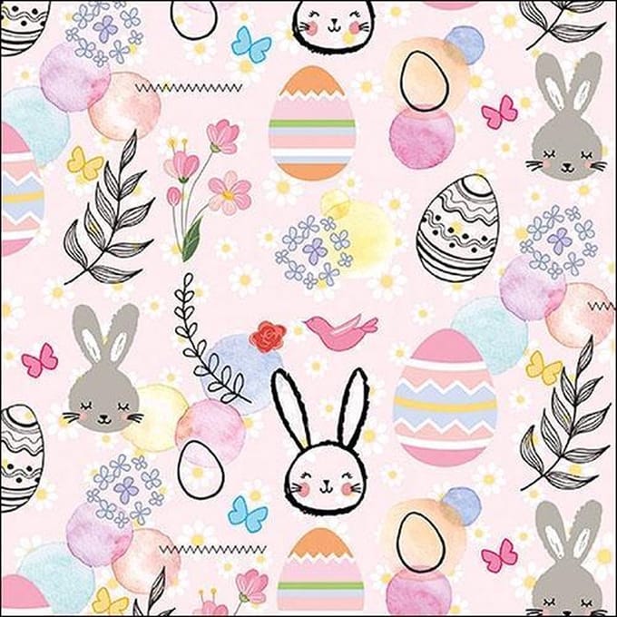 Ambiente Happy Easter Rose papieren servetten