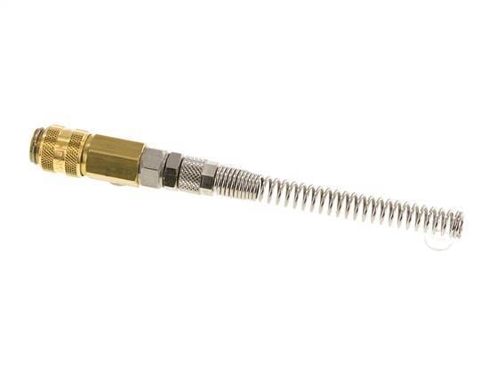 Messing DN 5 Luchtkoppeling Snelkoppeling 4x6 mm Push-On Buigbescherming Draaibaar