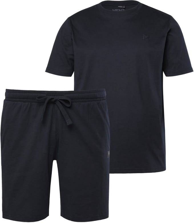 Men Plus - Heren - Pyjama kort model - Zwart - Maat 4XL
