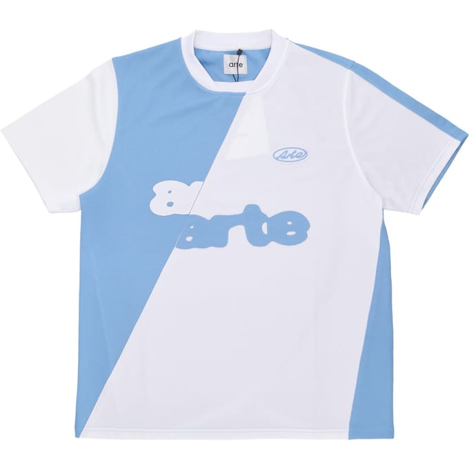 Mannen T-shirt Voetbal Tee Blauw/wit