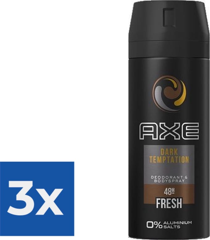 Axe - Deodorant - Spray - Dark Temptation - 48h - 150ml x 3