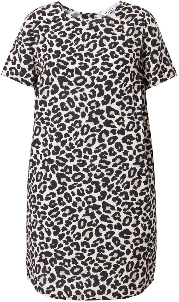 Studio Untold - Dames - Jurk straight shape luipaard - Lichtbeige - Maat 42+