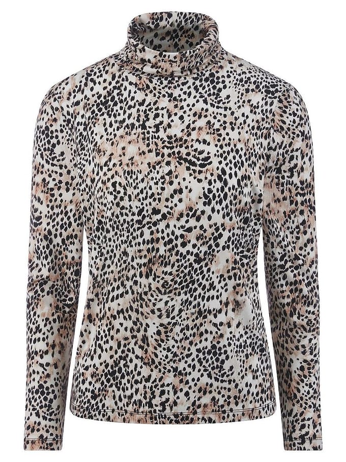 Shirt opstaand kraagje Van BASLER beige
