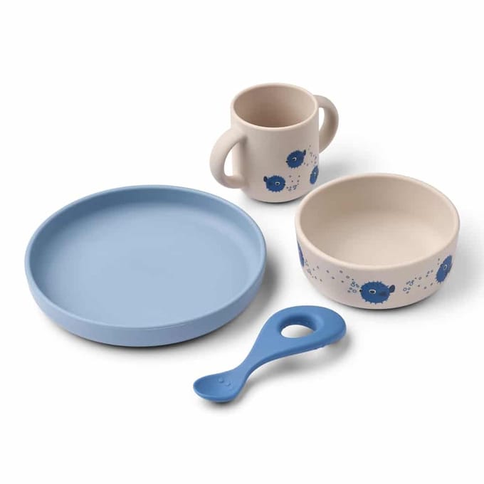 Liewood Kinderservies Set Vivi Pufferfish Sandy