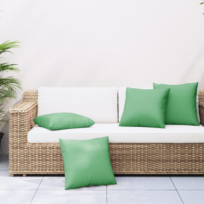 vidaXL - Bankkussens - 4 - st - 60x60 - cm - stof - groen