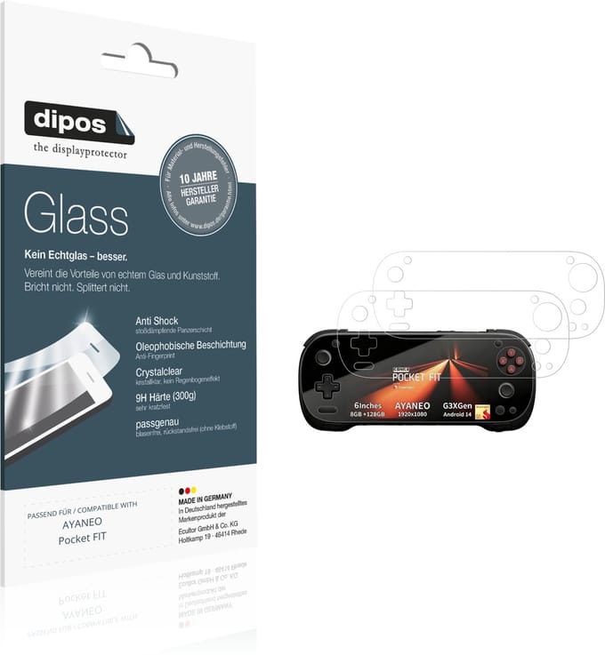 dipos – 2x Pantserfolie geschikt voor AYANEO Pocket FIT | 9H Screenprotector