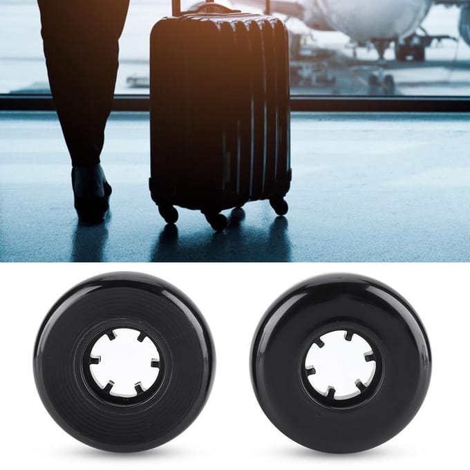 2 pièces Roue de valise Axe de remplacement Clé Roulement OD 40/45/50/70mm black