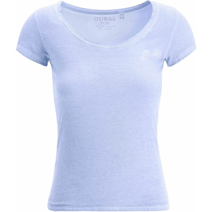 Dames-T-shirt Guess Es Script Logo Scoop Nk