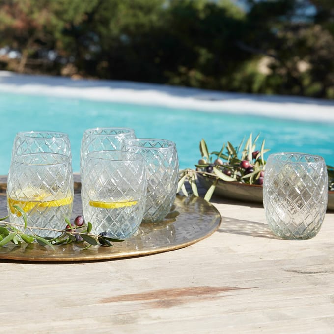 LOBERON Glas set van 6 Corrofin helder