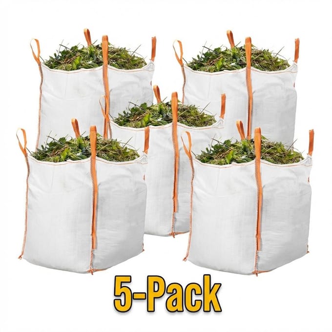 Budget Big Bag 1m³ – Pack van 5 – 1250 kg | Tuin- en bouwafval