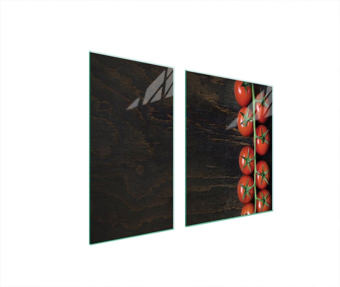 TMK ArtDeko Serie - Glasbeschermplaat - 90x52 cm - Pomidor