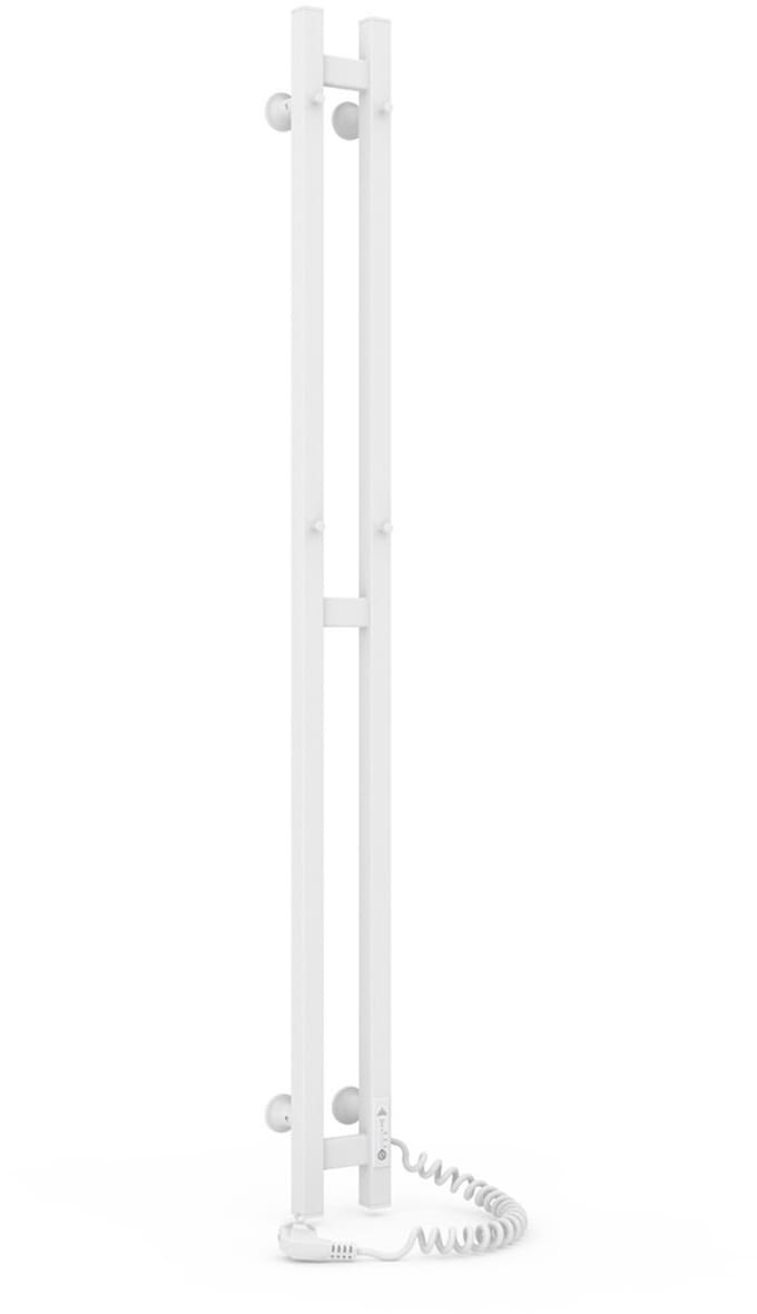Elektrische handdoekradiator DUET 80x1200 met ECO-timer, 80W, Wit