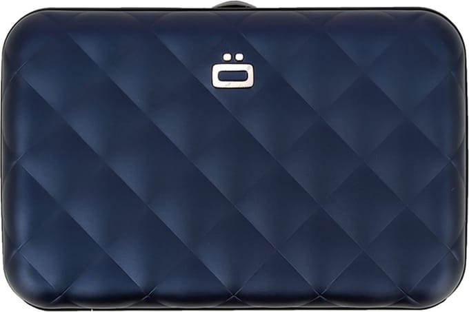 Ogon Designs Quilted Button Dames Creditcardhouder - RFID - 10 pasjes - Navy Blauw