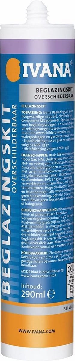 Ivana Beglazingskit - Overschilderbaar - Wit - 290 ml