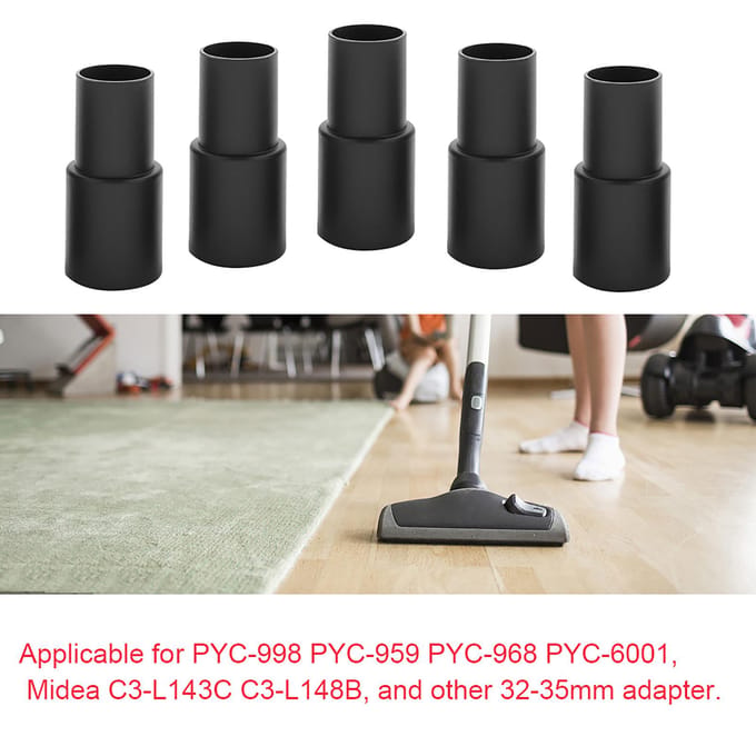 5PCS/Set Stofzuigerslang Adapter Converter Onderdelen Accessoire Voor 32mm naar 35mm black