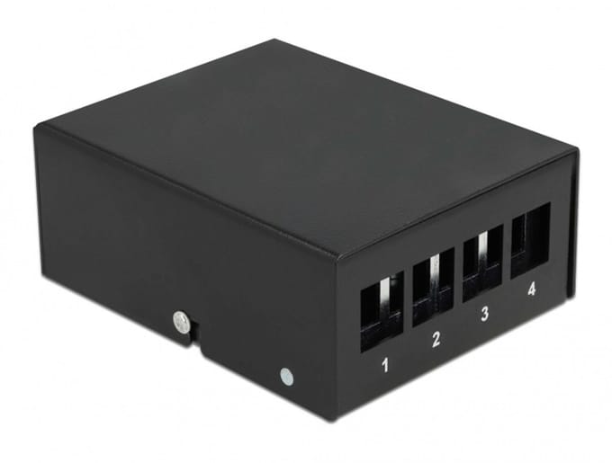 Delock Keystone Patch Panel 4 Port black