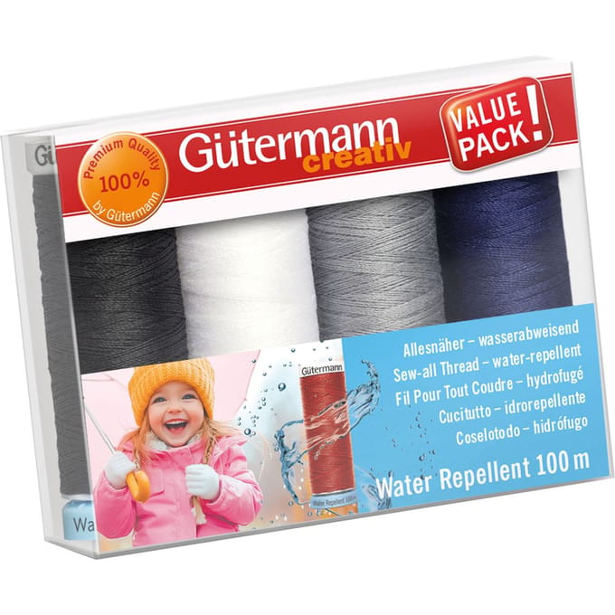 Gütermann universele naaigaren set "Water Repellent" - Basic Col. 3