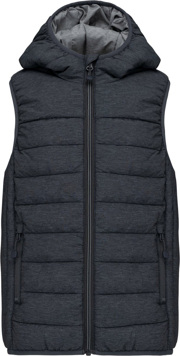 PROACT® Bodywarmer met capuchon volwassene PA237 - Marl Dark Grey - S