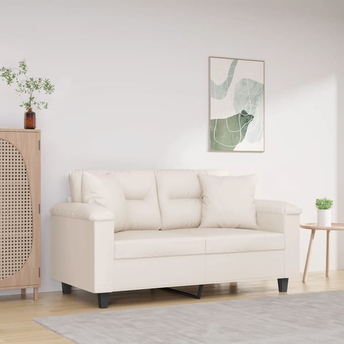 vidaXL - Sierkussens - 2 - st - 40x40 - cm - microvezelstof - beige