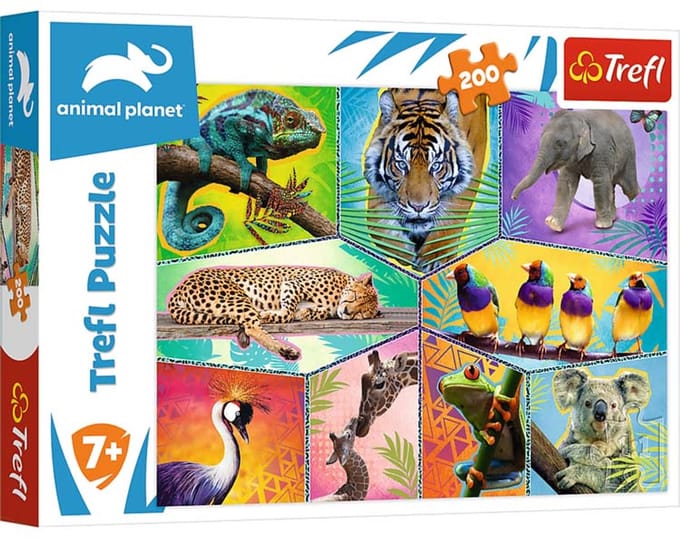 Trefl puzzel 200 stukjes - exotische dieren Discovery Animal Planet.
